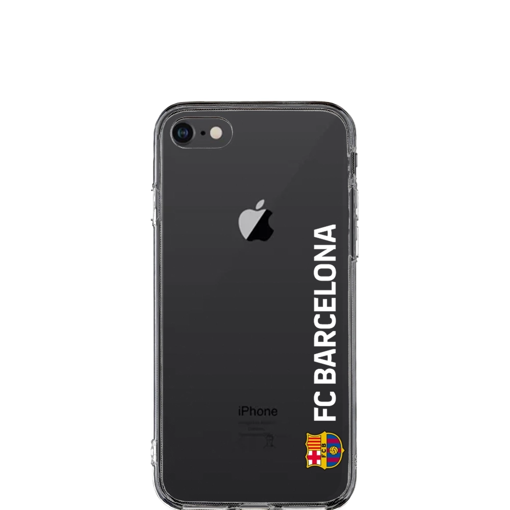 FC Barcelona Official Clear Phone Case White Vertical